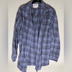Aeropostale oversized flannel, size M, color blue